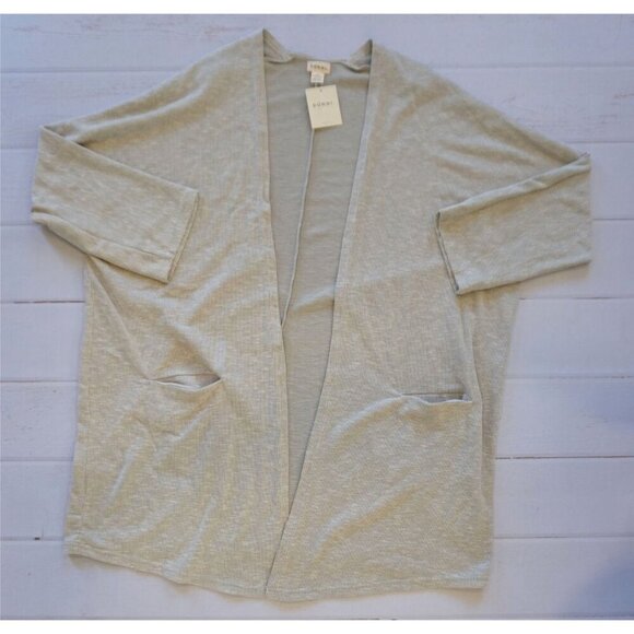 Anthropologie Donni Sandwash Open Front Cardigan in Beige - One Size, NWT - Picture 1 of 7